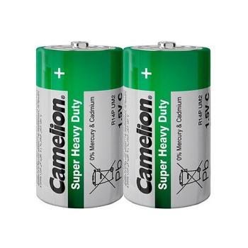 Camelion Super Heavy Duty Baby C R14 Zink Kohle 2 Batterien Folie